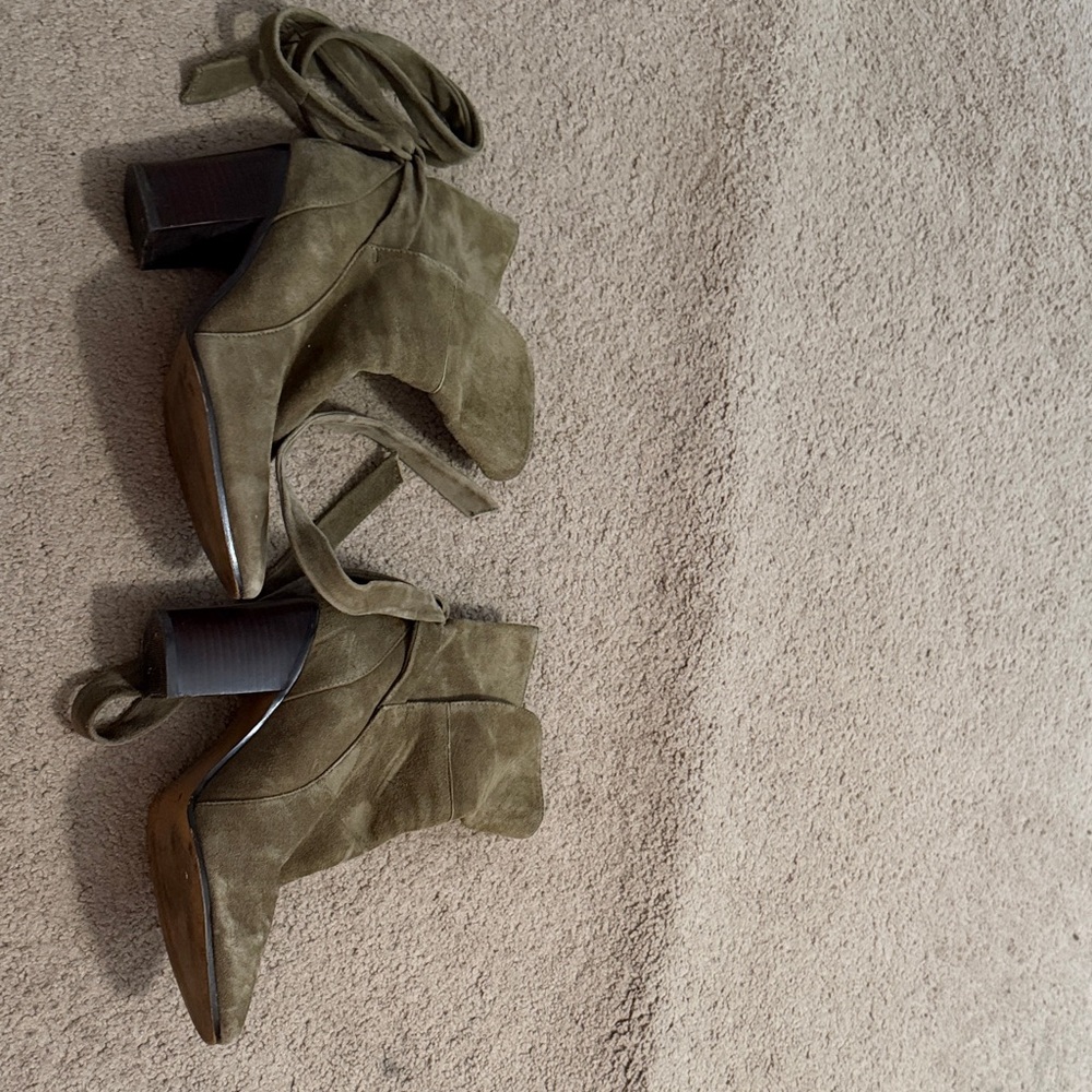 Olive suede Banana Republic boots